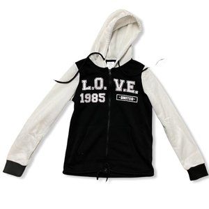 Youth Hooded Sweater Cardigan Activewear Size S